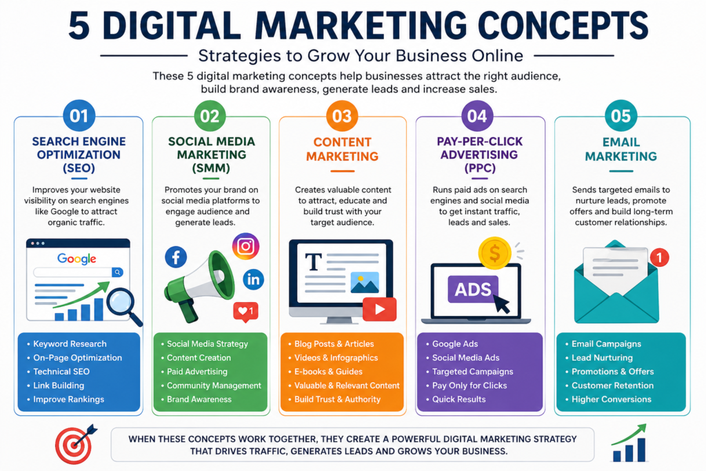 5 Digital marketing concepts